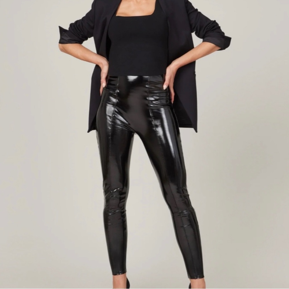 Spanx Faux Patent Leather Leggings NWOT
